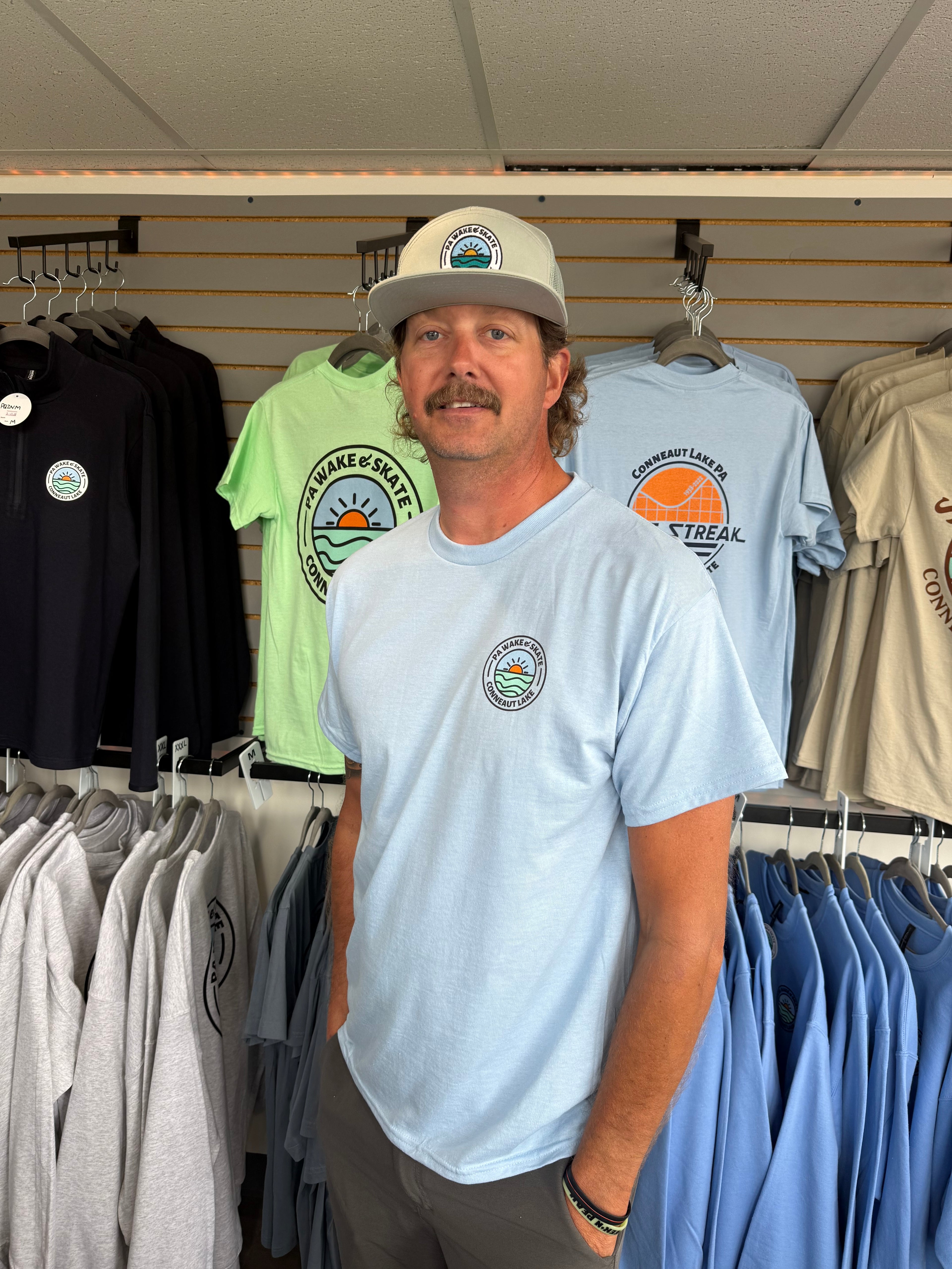PA Wake and Skate Blue Streak Tee