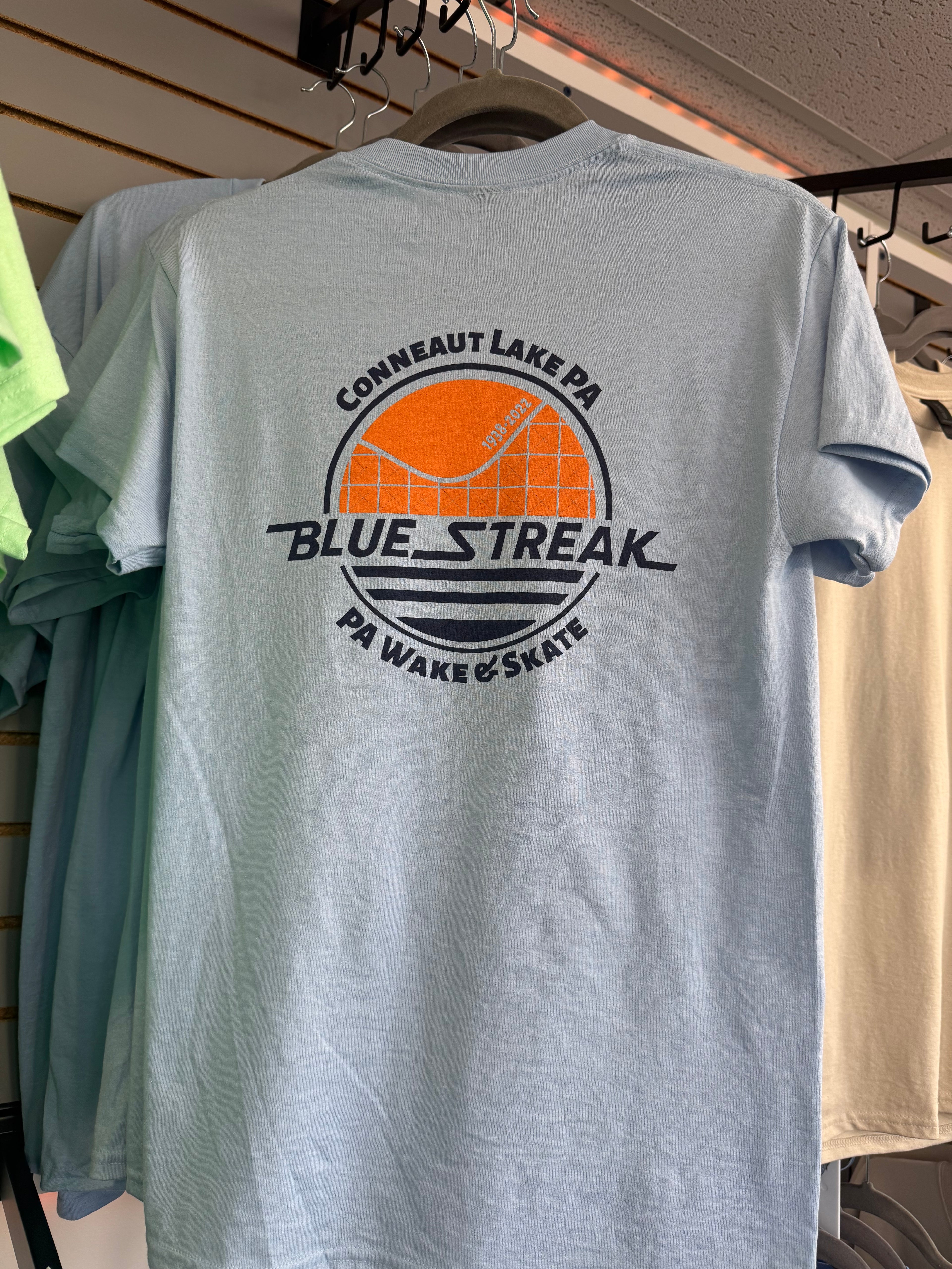PA Wake and Skate Blue Streak Tee