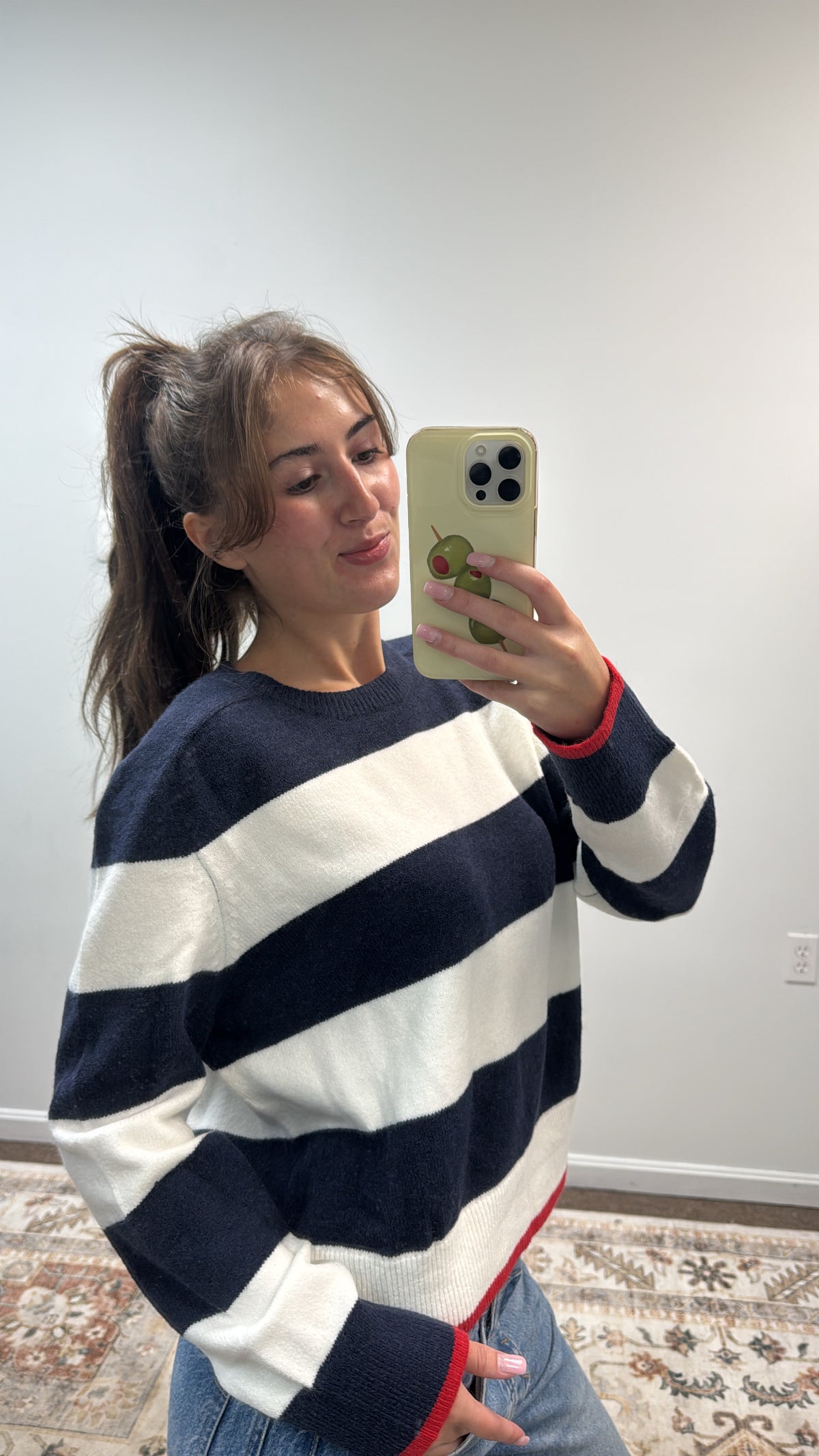 Coastal Stripe Crewneck Sweater