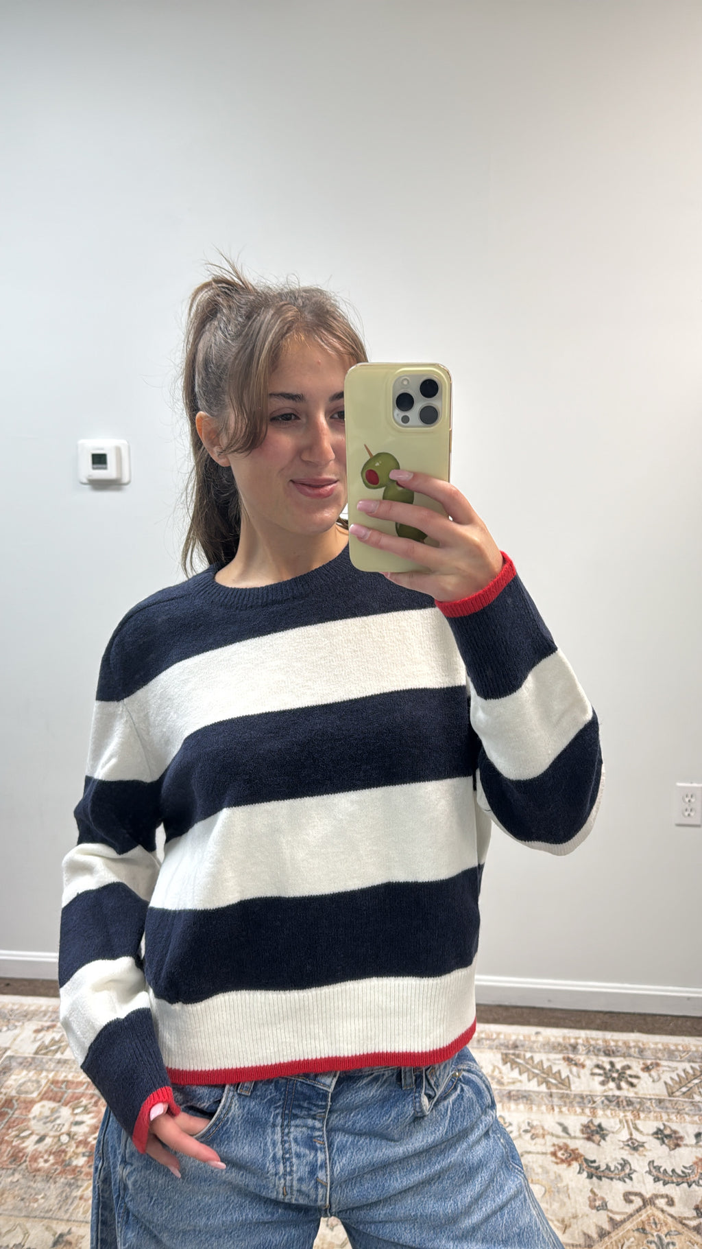 Coastal Stripe Crewneck Sweater