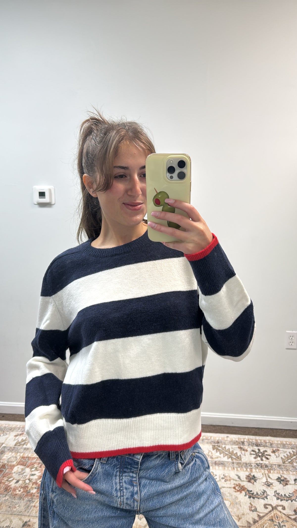 Coastal Stripe Crewneck Sweater