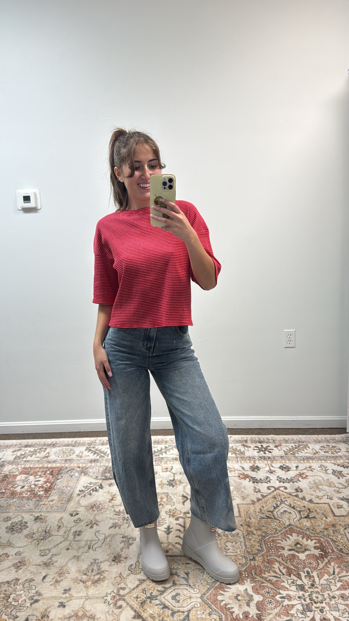 Relaxed Wide Leg Denim Jeans
