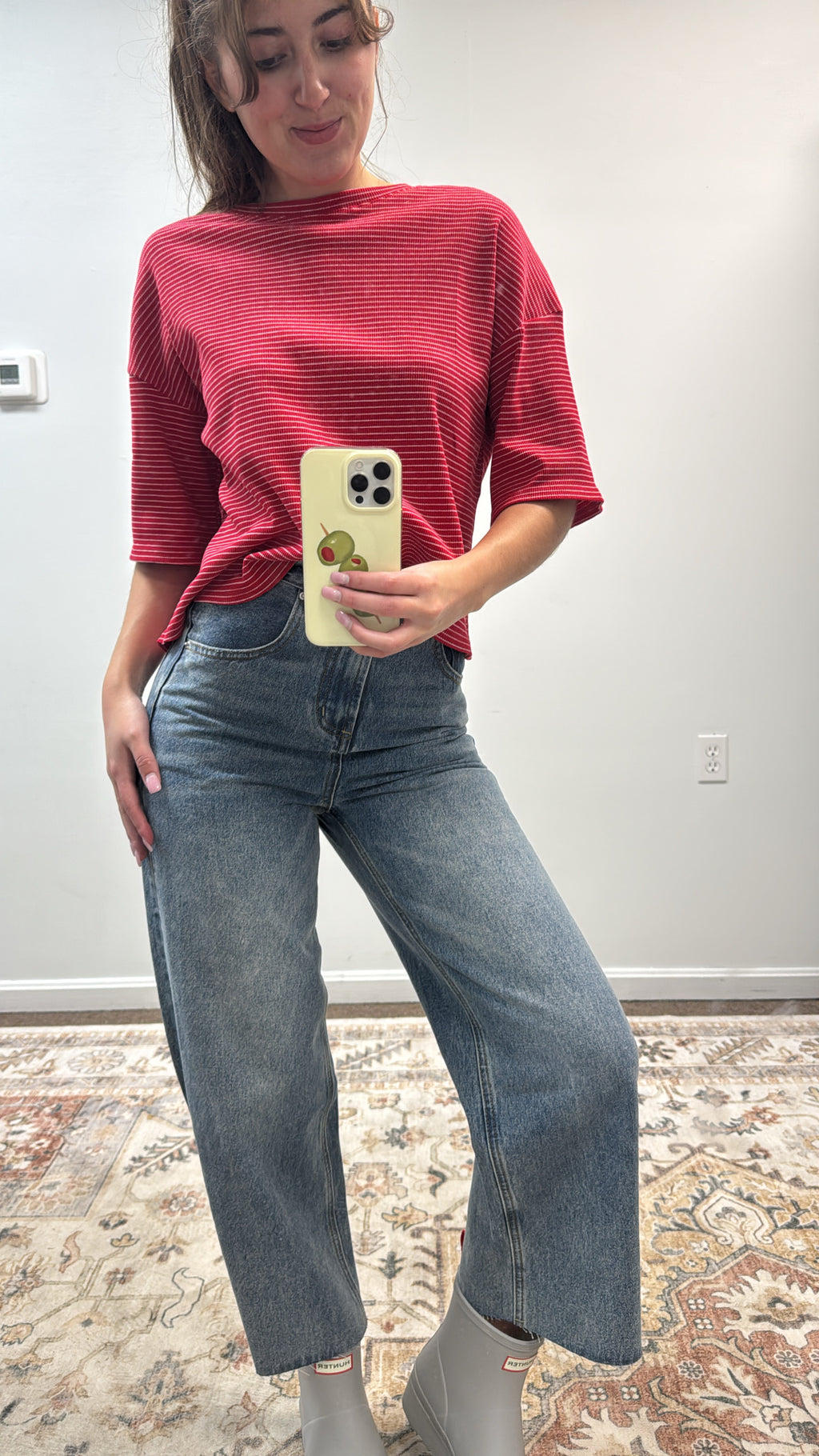 Relaxed Wide Leg Denim Jeans