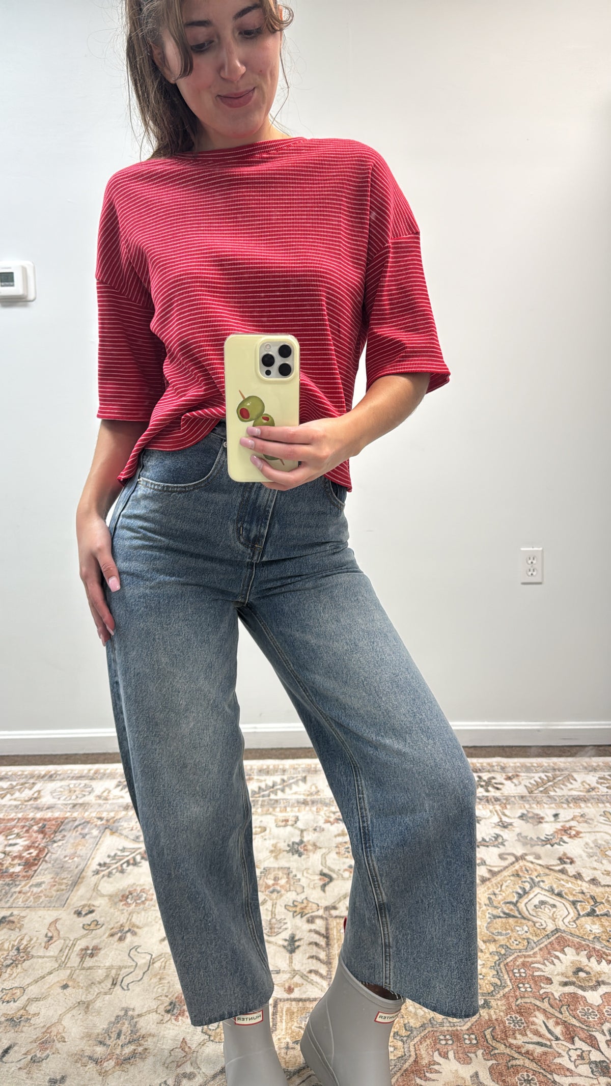 Relaxed Wide Leg Denim Jeans