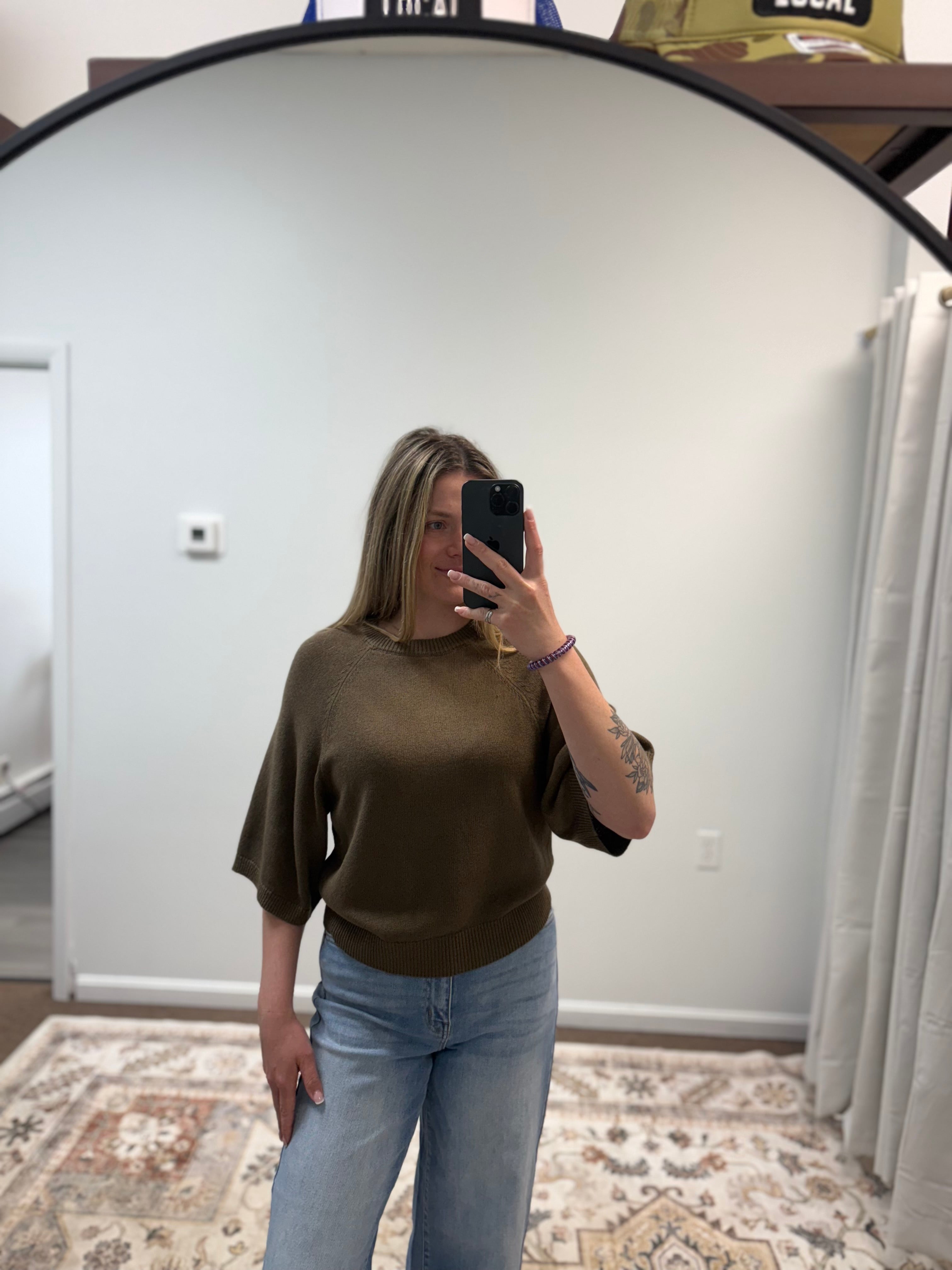 Modern Raglan Sleeve Knit Pullover