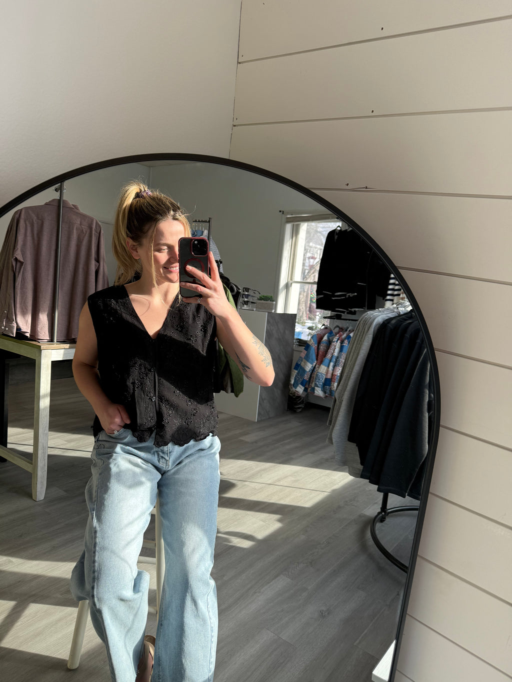 Midnight Muse Sleeveless Lace Top