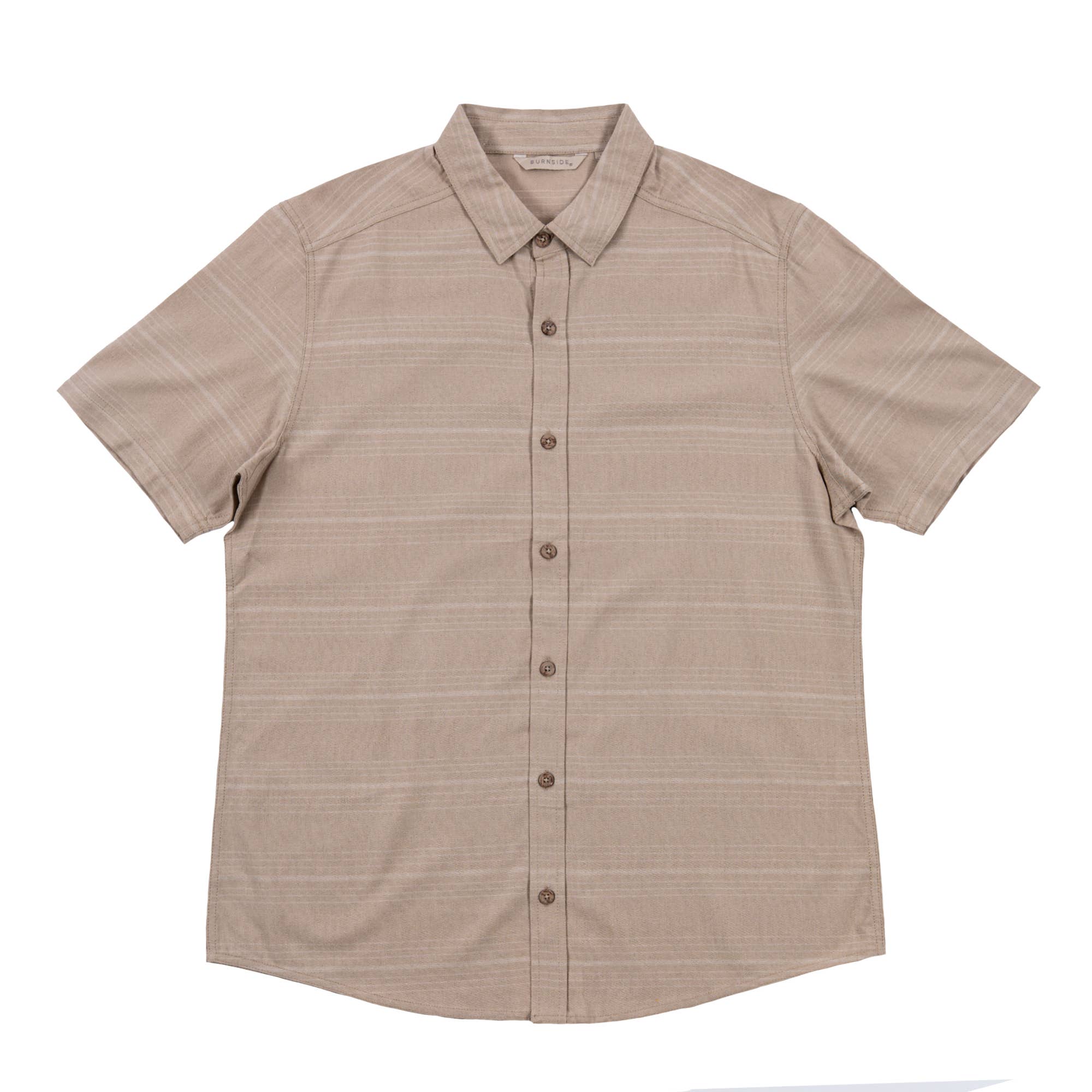 Linen Stripe Camp Collar Button Up
