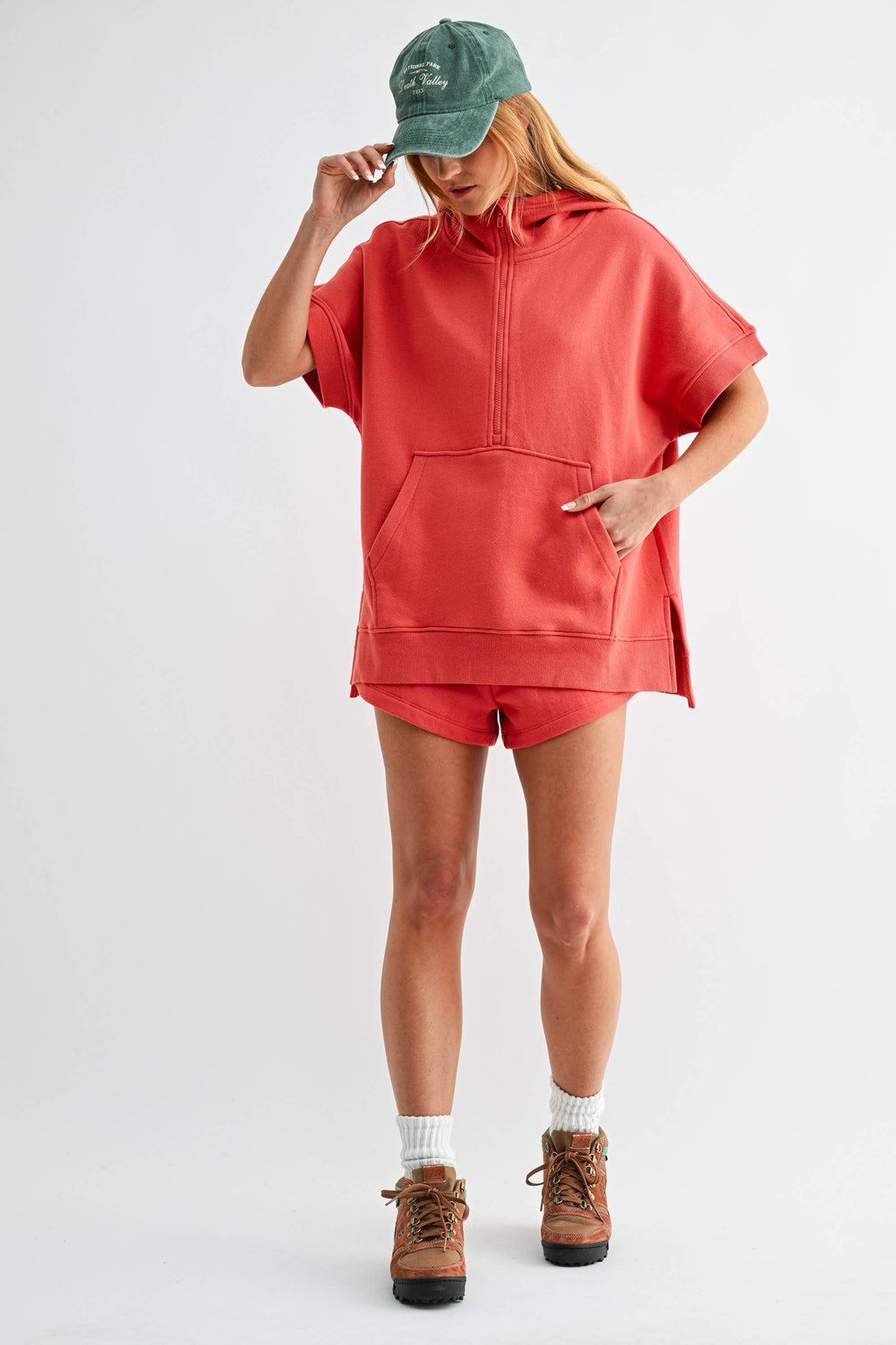 Malibu Summit Short Sleeve Half-Zip Hoodie