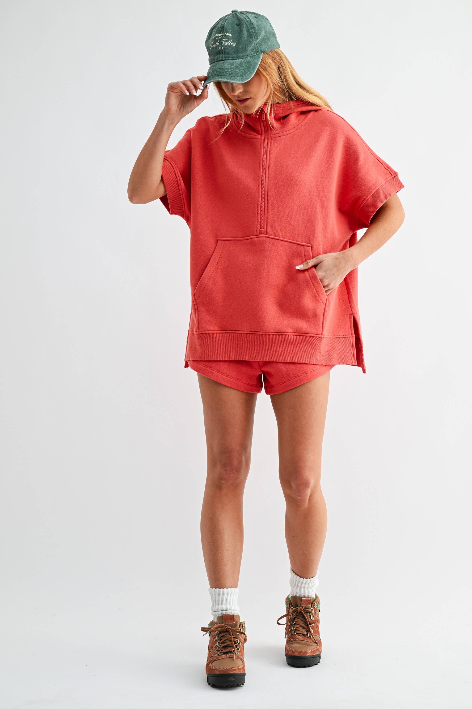 Malibu Summit Short Sleeve Half-Zip Hoodie