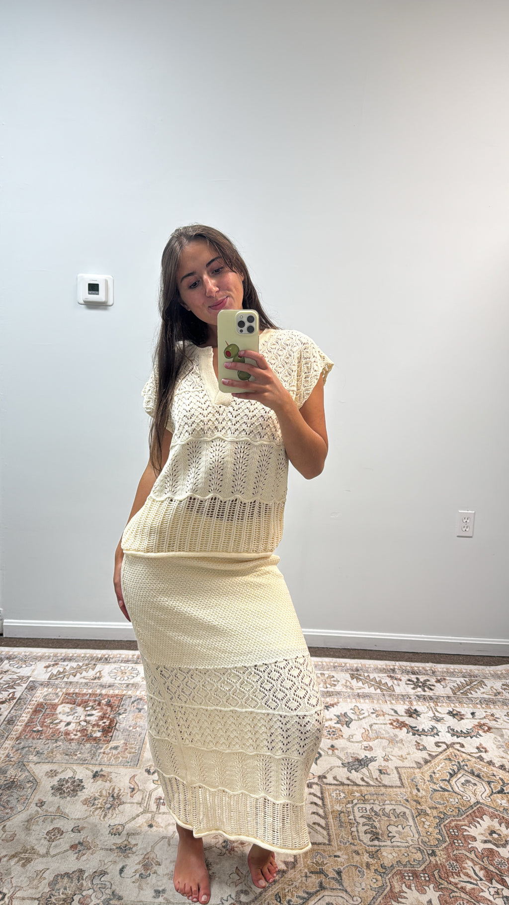 Soft Sand MIDI Skirt