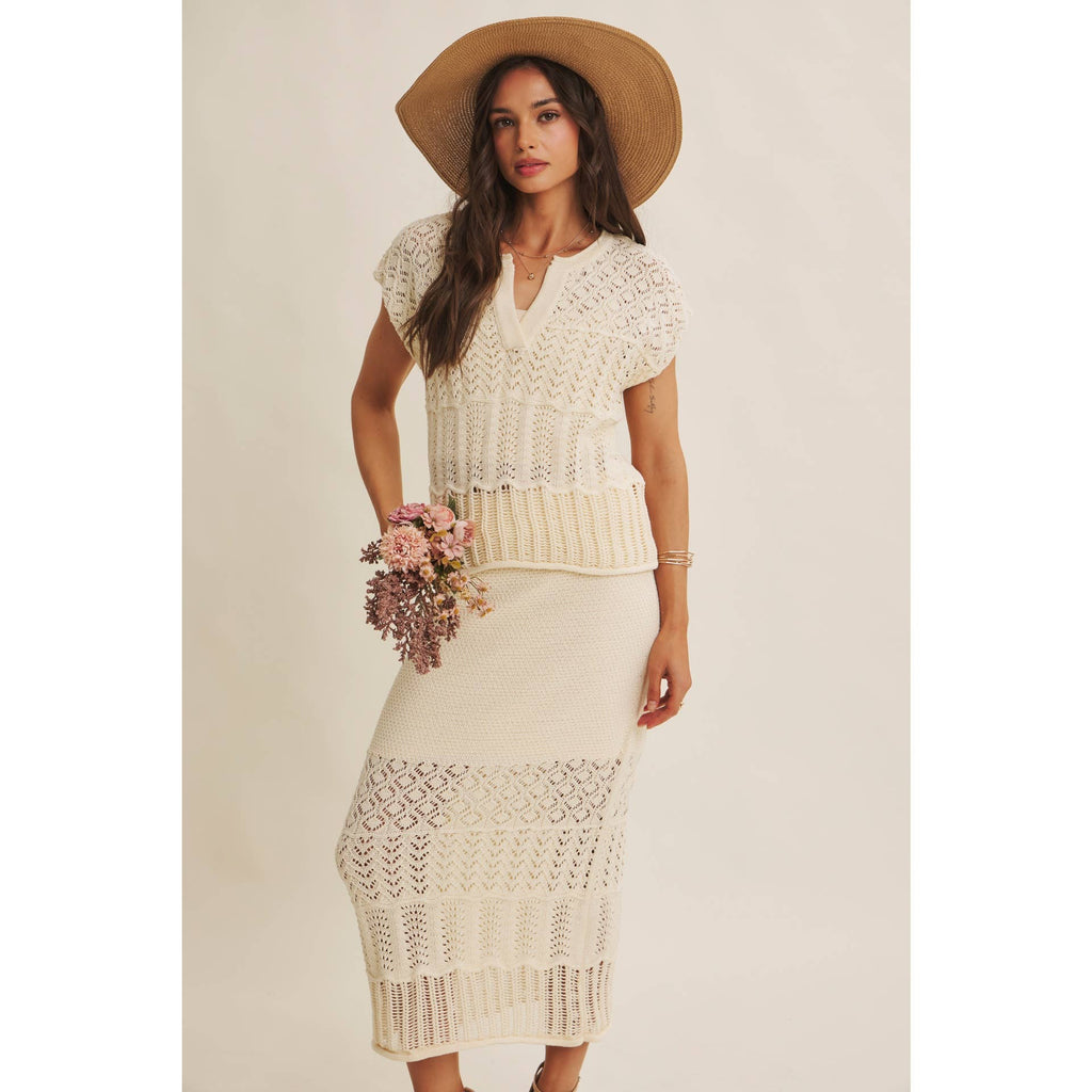 Soft Sand MIDI Skirt