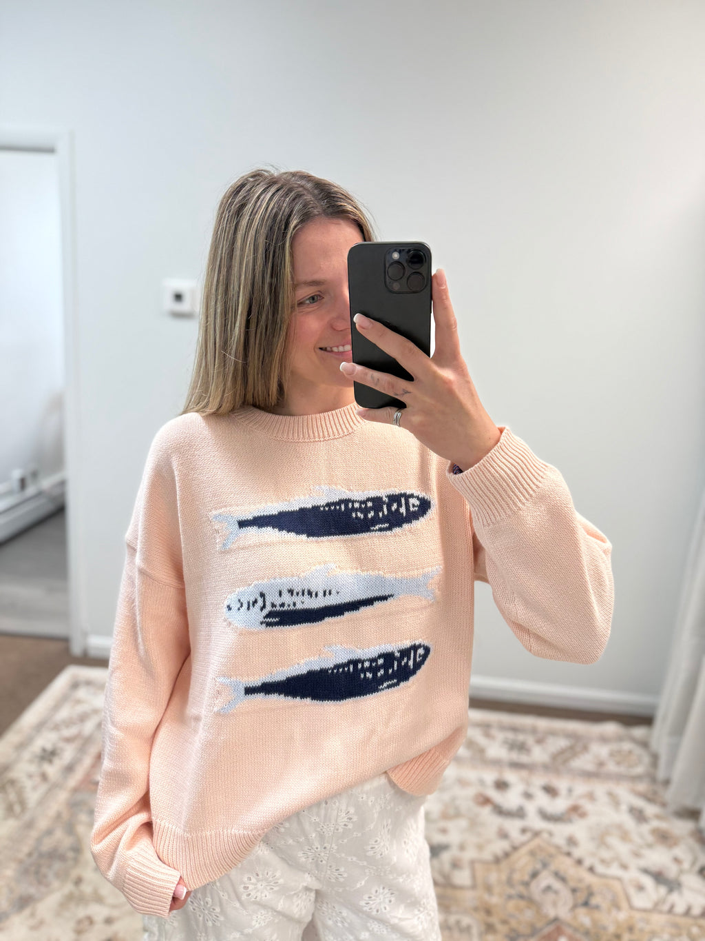 Blue Fish Knit Sweater