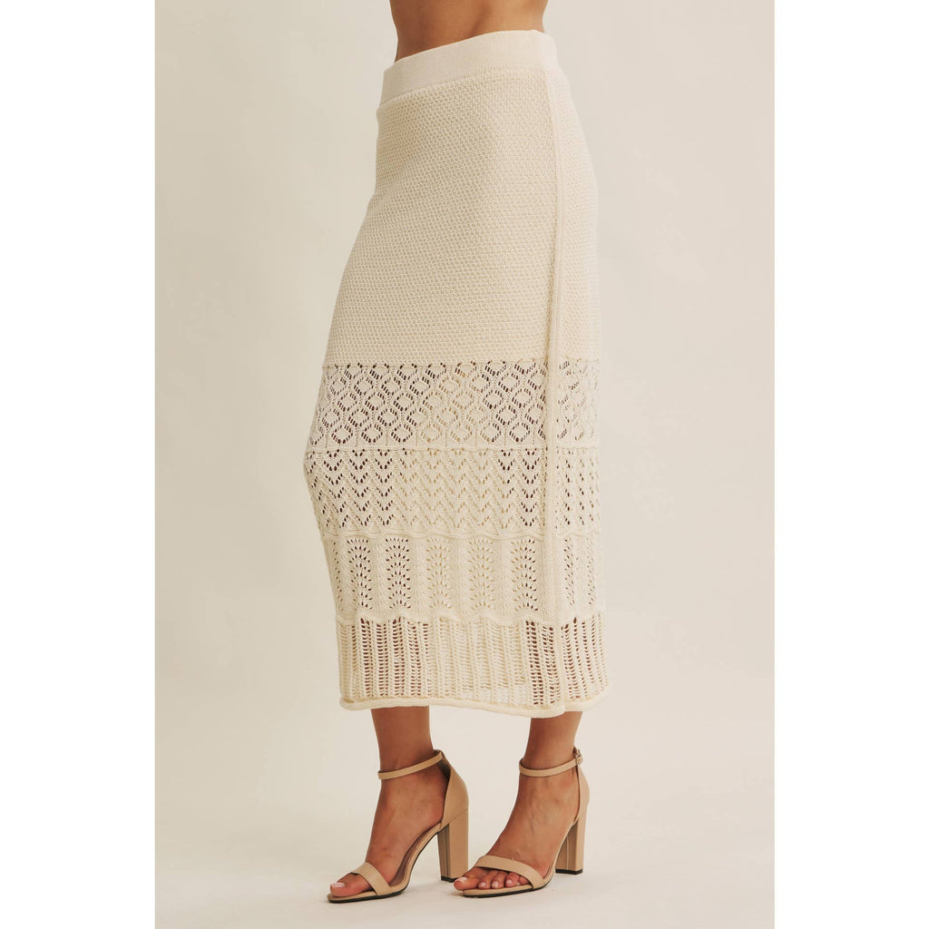 Soft Sand MIDI Skirt