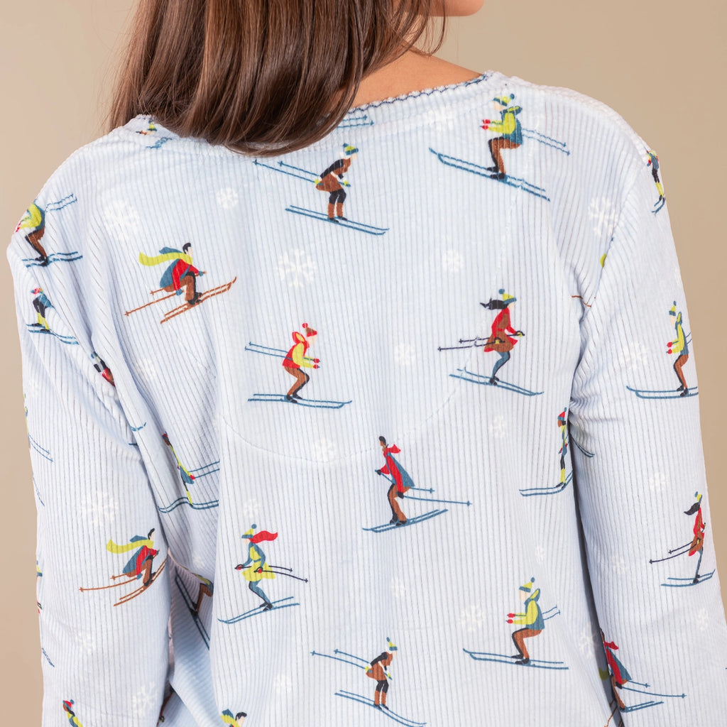 It’s Snow Time Ski” Pajama Top