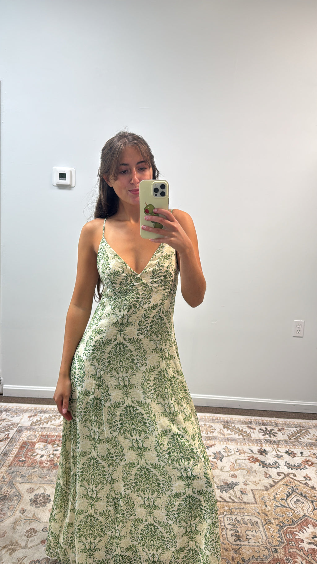 DAMASK FLORAL SUMMER MAXI FLOWY DRESS