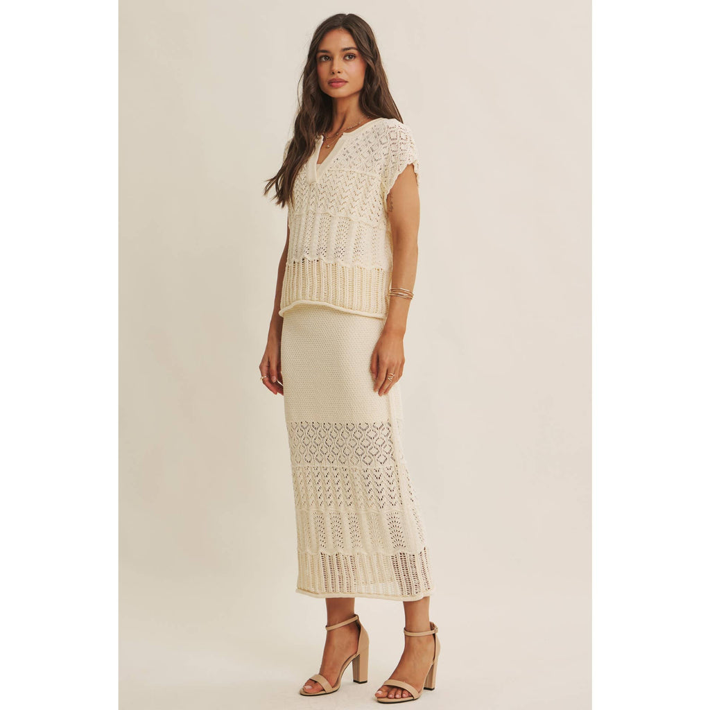 Soft Sand MIDI Skirt