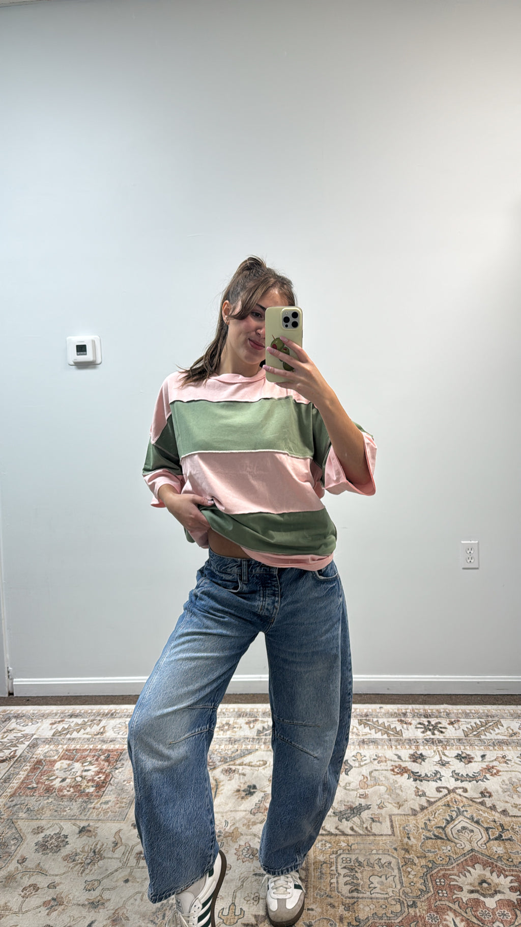 Polly Color Block Top Tee Shirt