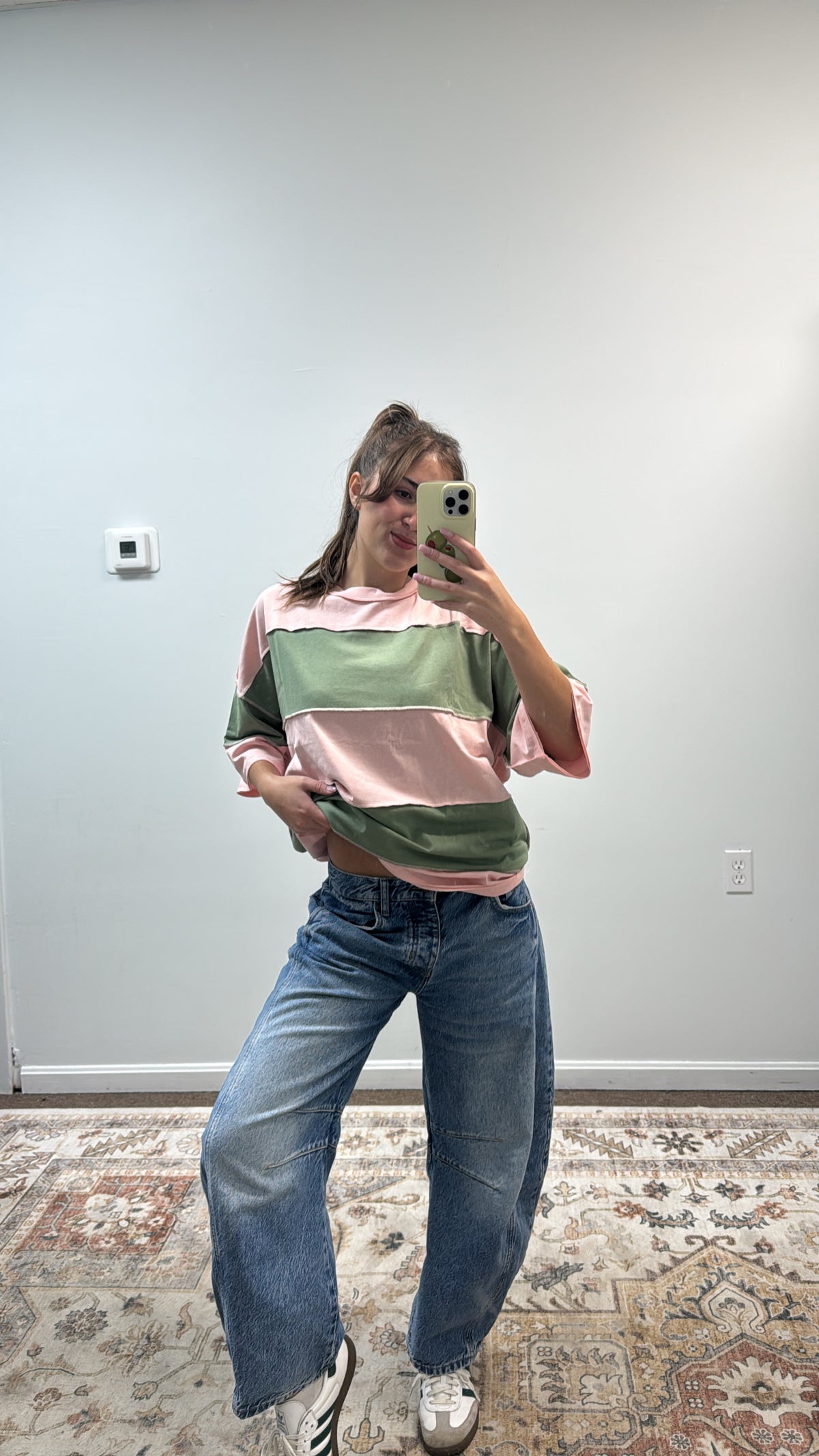 Polly Color Block Top Tee Shirt