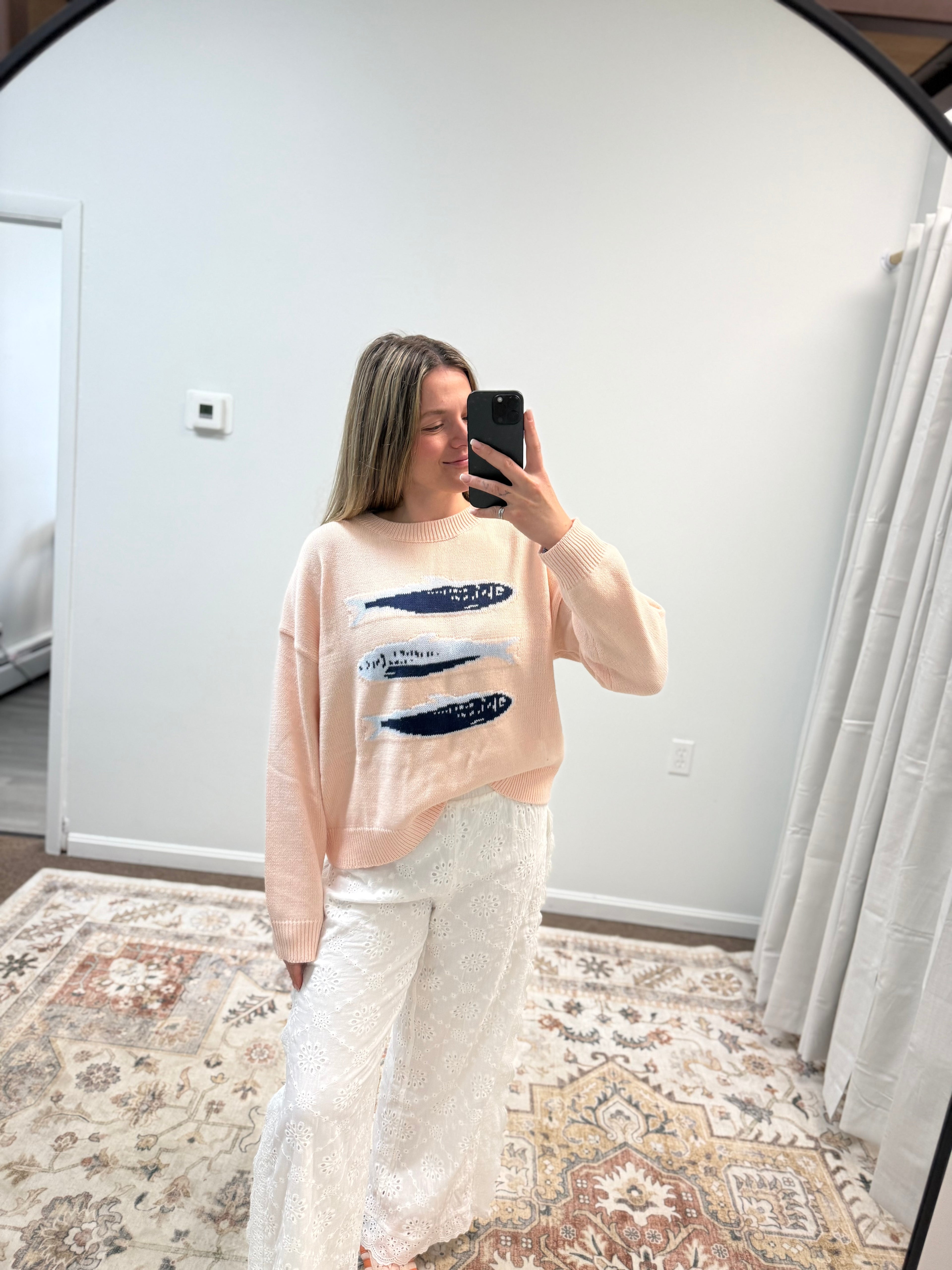 Blue Fish Knit Sweater