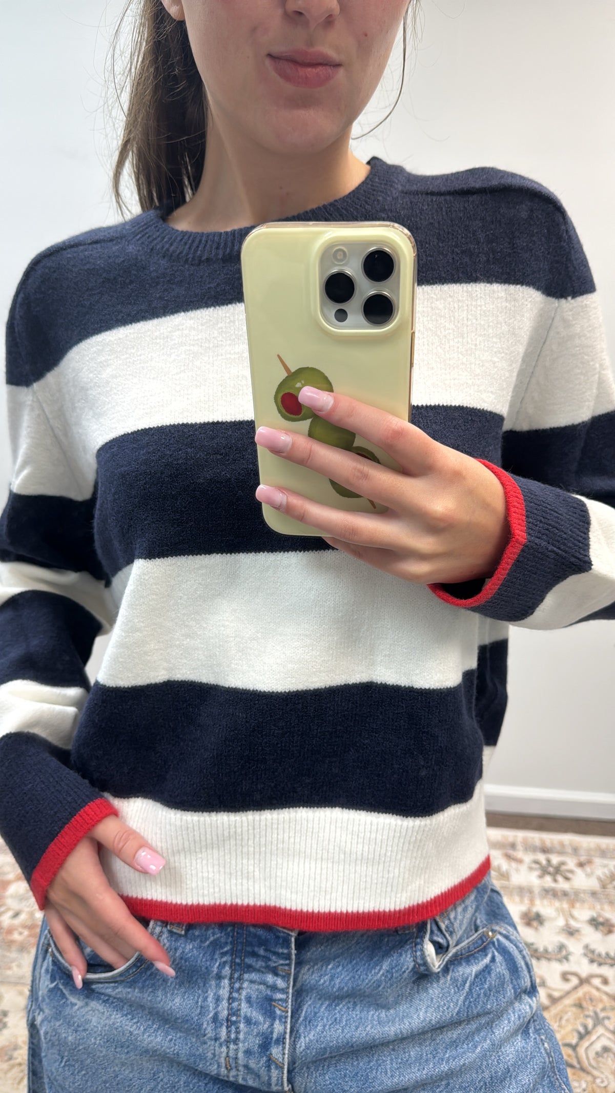 Coastal Stripe Crewneck Sweater