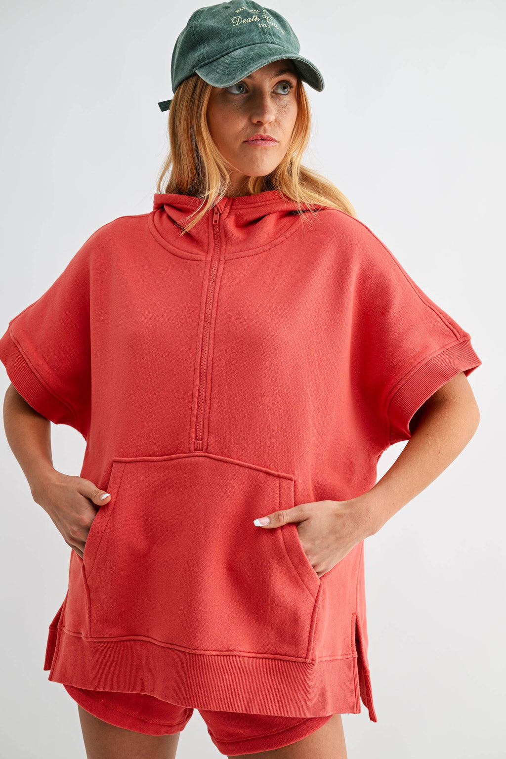 Malibu Summit Short Sleeve Half-Zip Hoodie