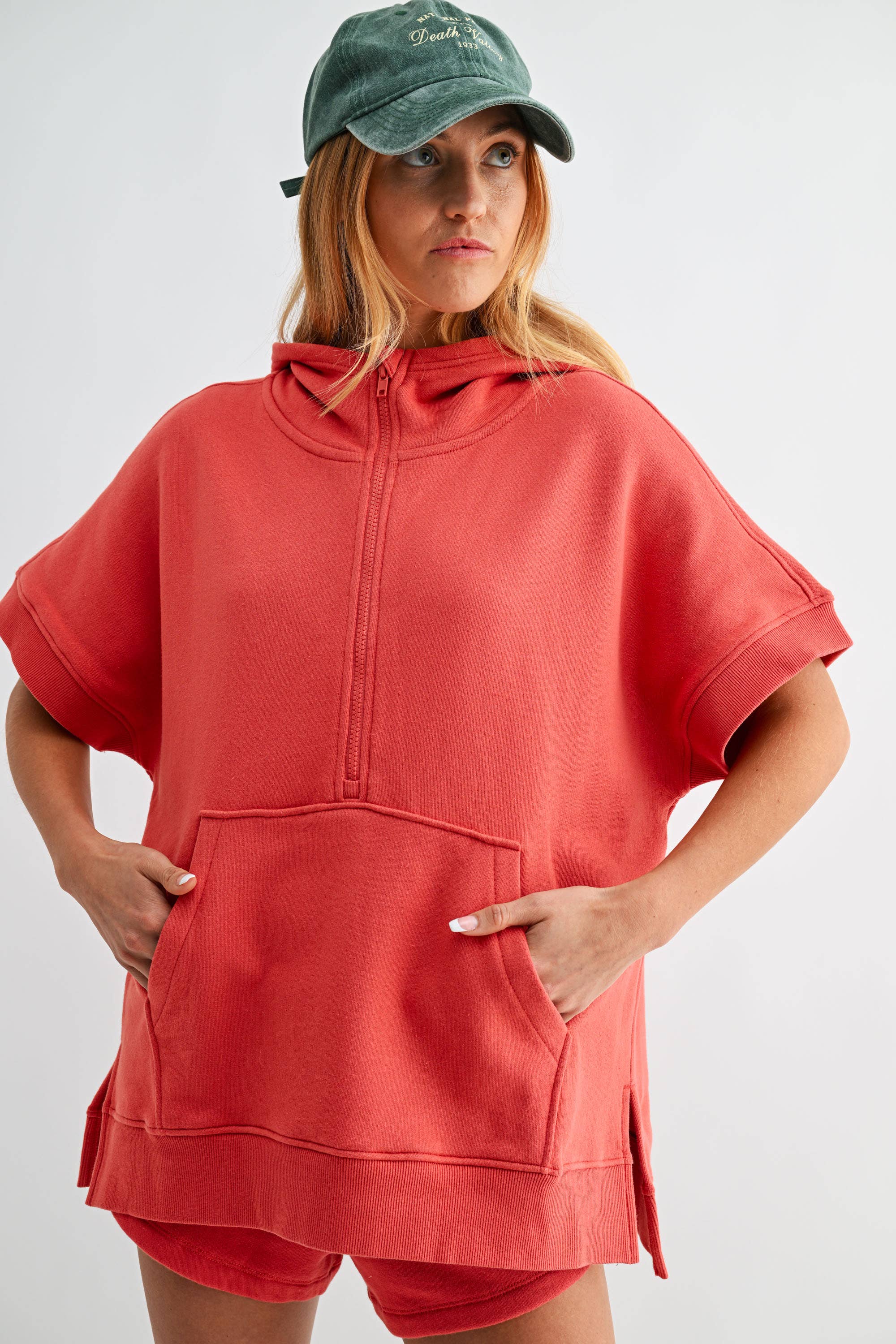 Malibu Summit Short Sleeve Half-Zip Hoodie