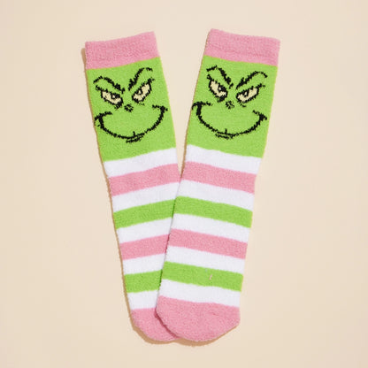 Christmas Grinch Fuzzy Socks Assorted Pack of 4