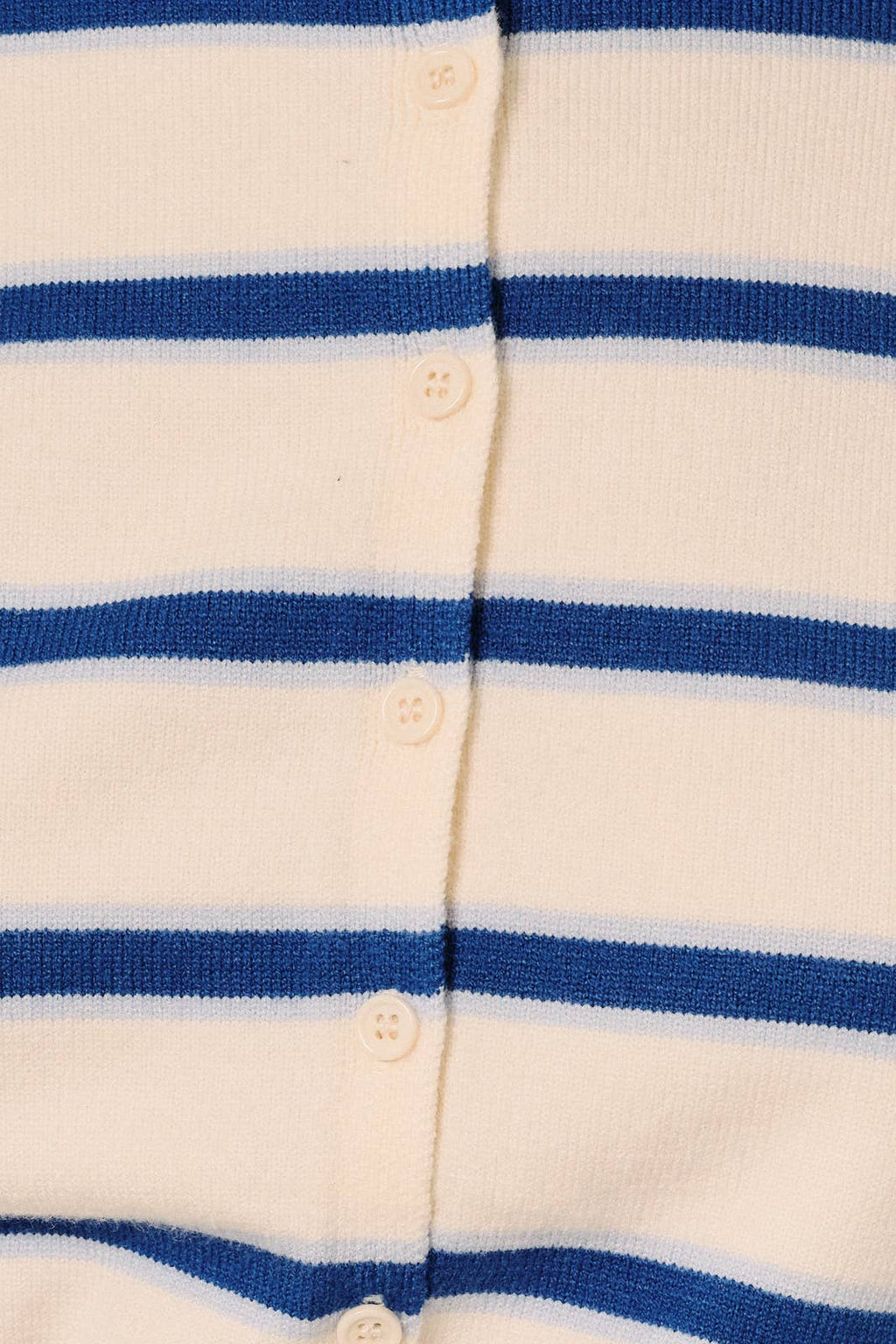 Round Neck Button Down Striped Knit Sweater Top