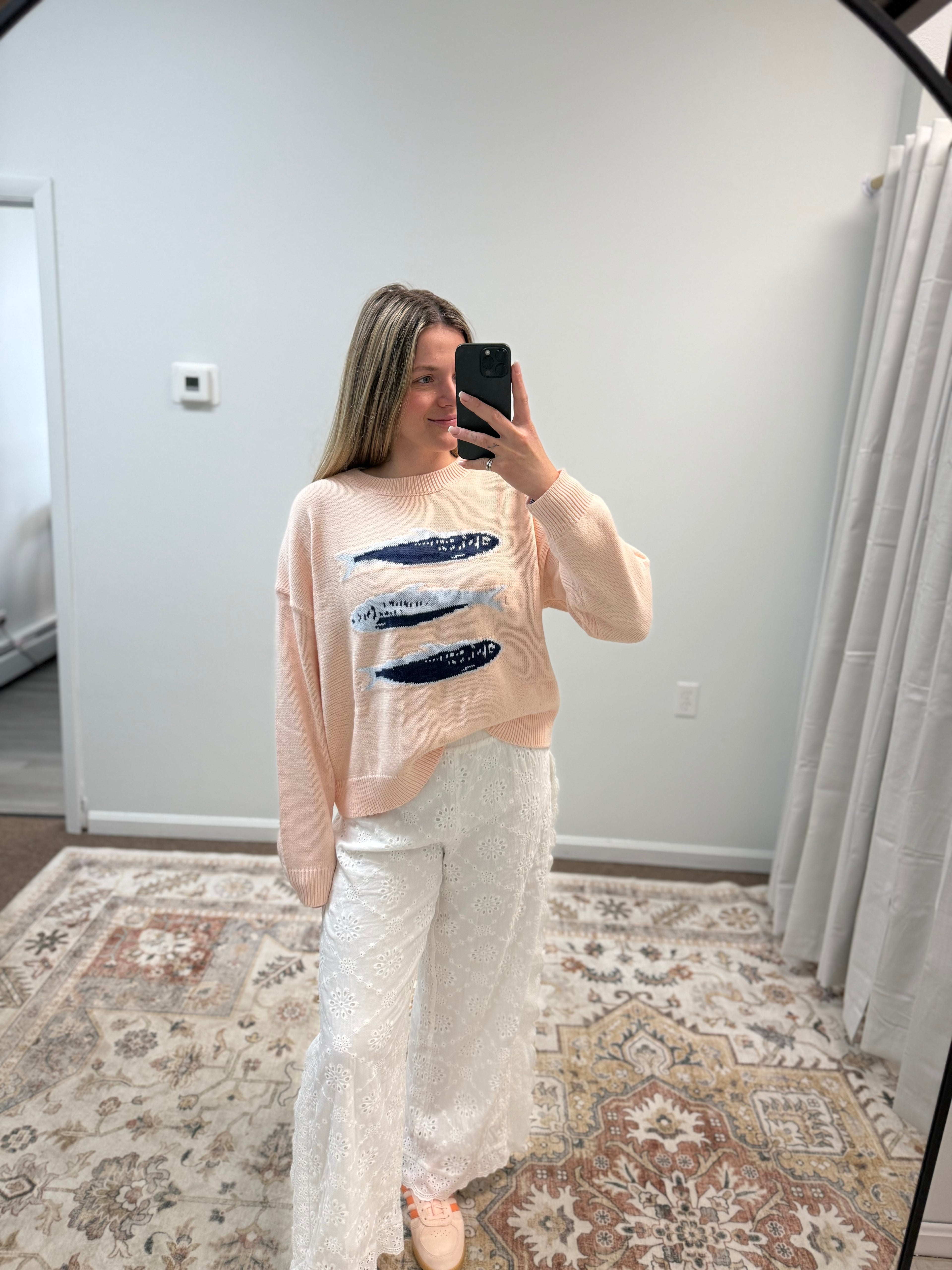 Blue Fish Knit Sweater