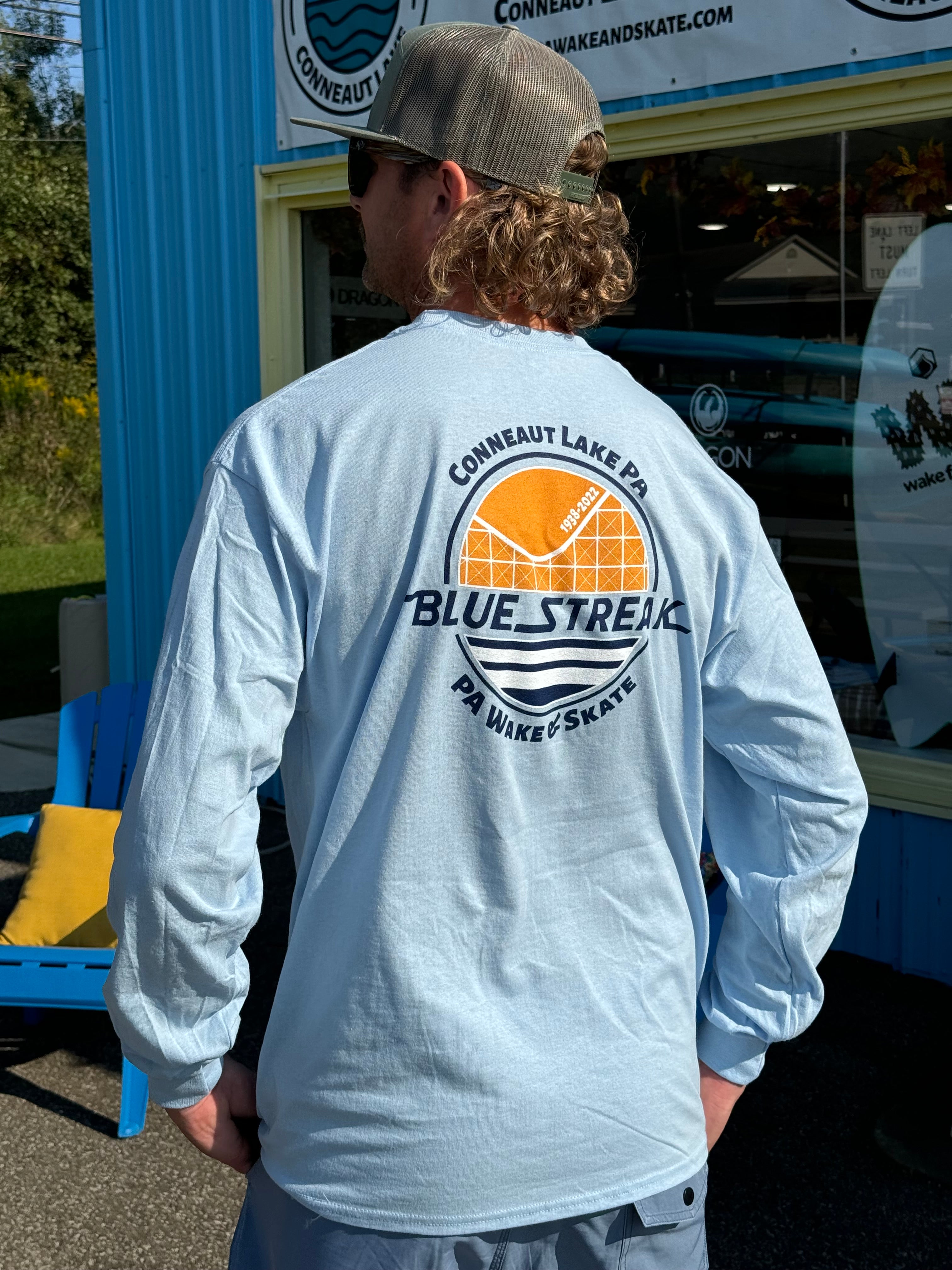 PA Wake and Skate Blue Streak Long Sleeve