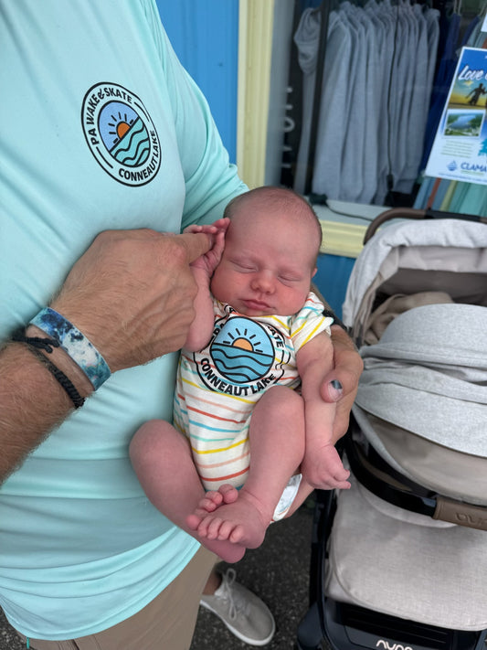 Lake Baby Striped Onesie