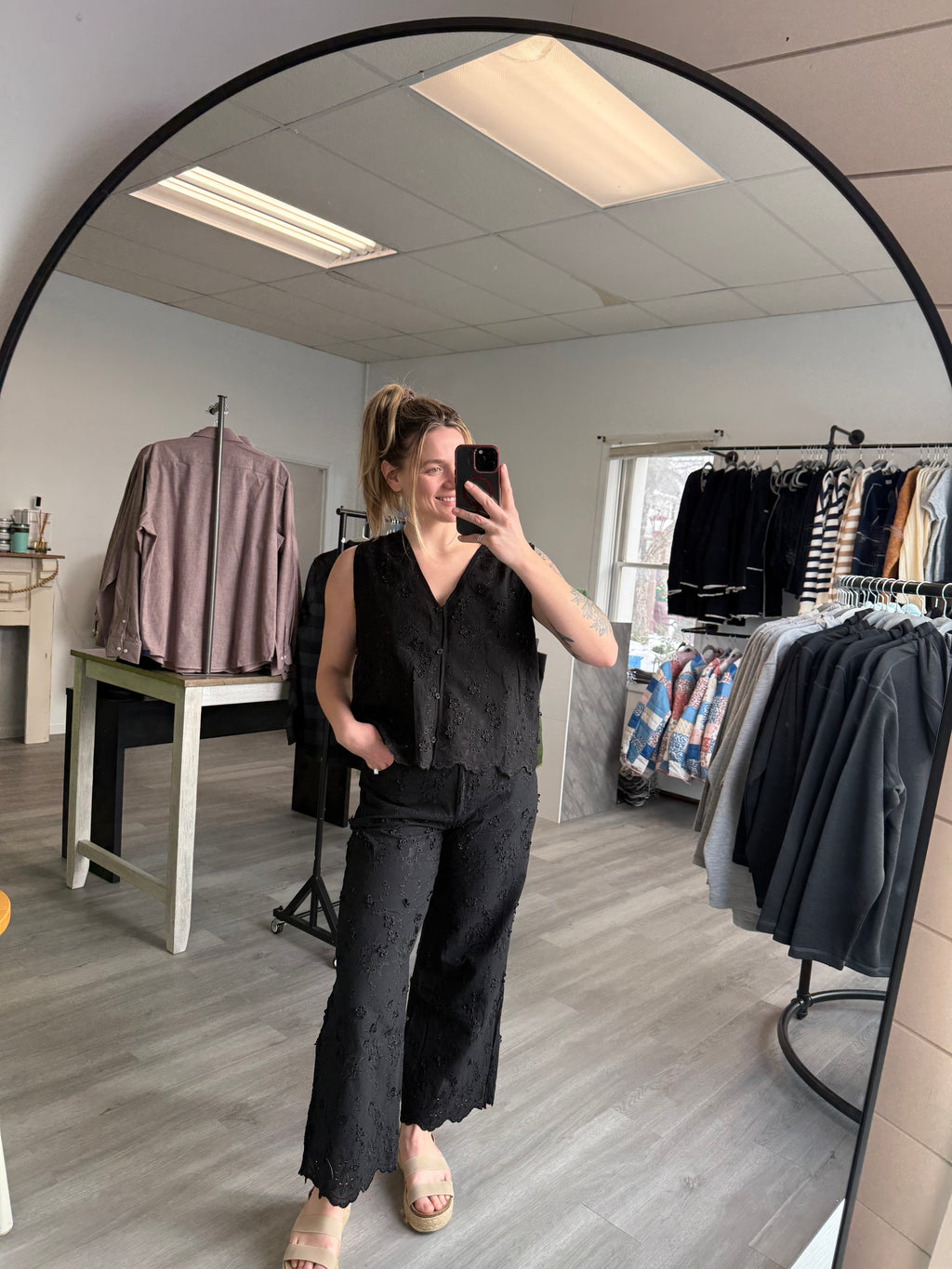 Midnight Muse Sleeveless Lace Top