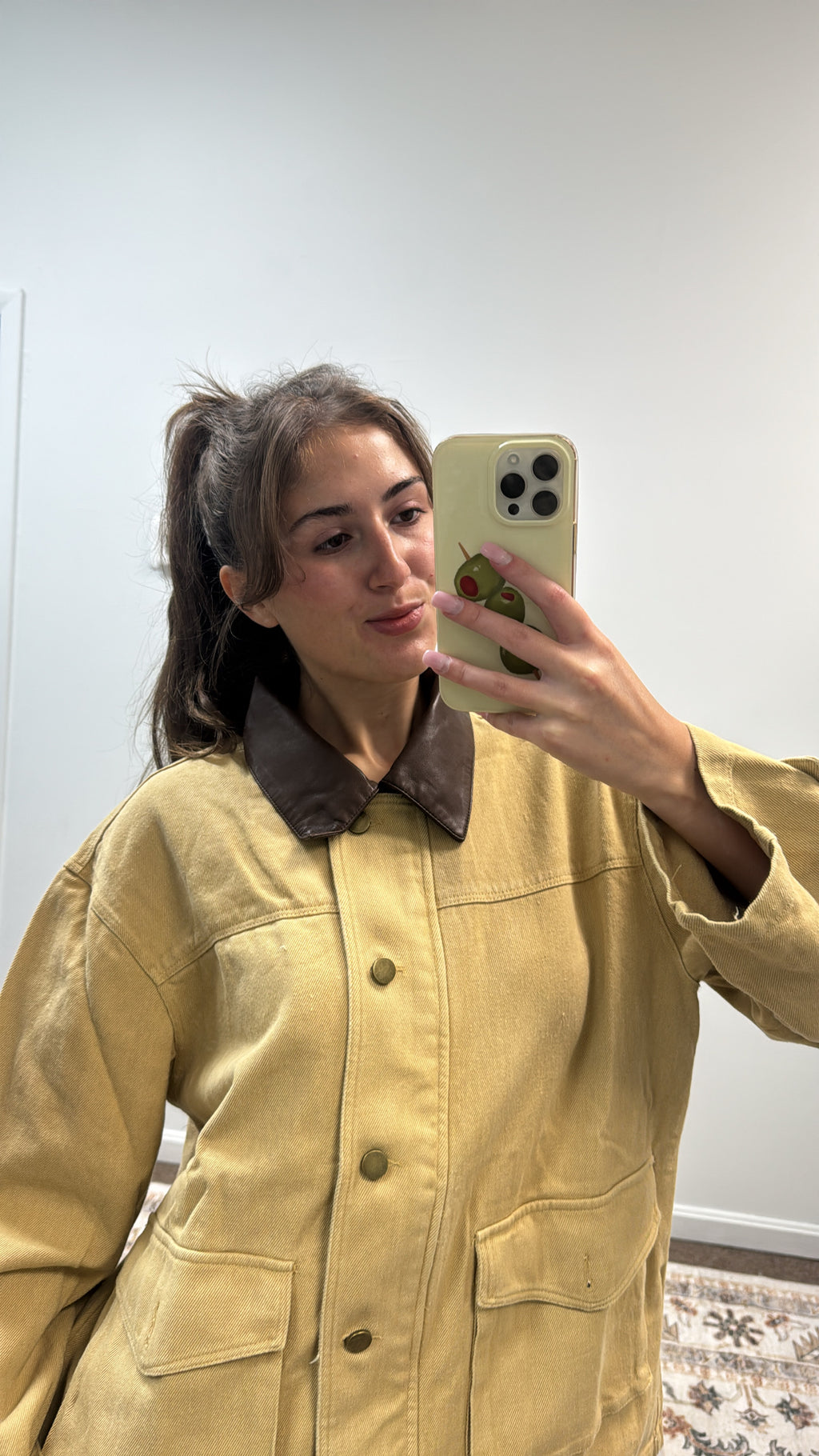 OVERSIZED JACKET WITH FAUX LEATHER COLLAR_LT00279-01