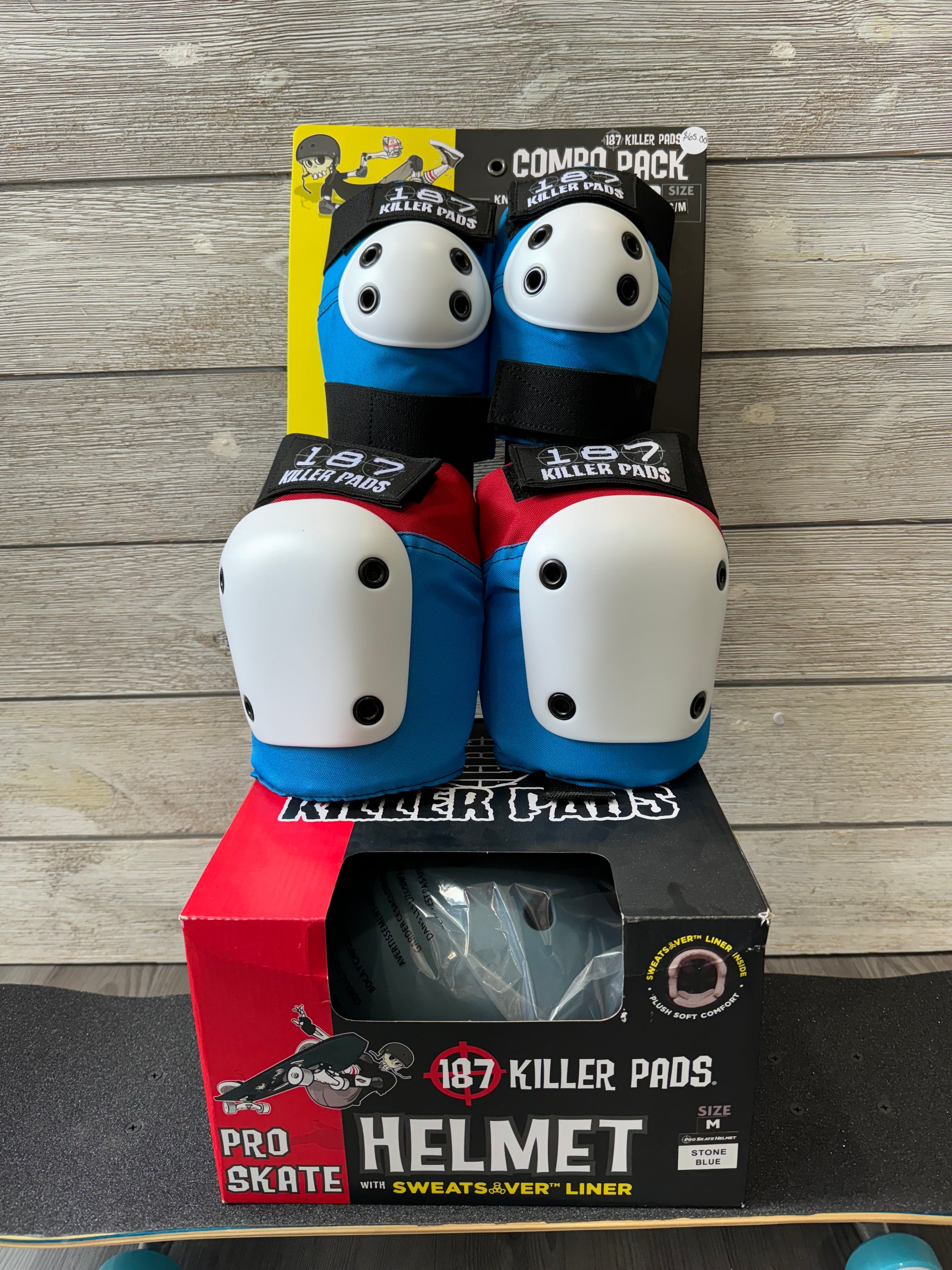 Knee Pad and Helmet Bundle