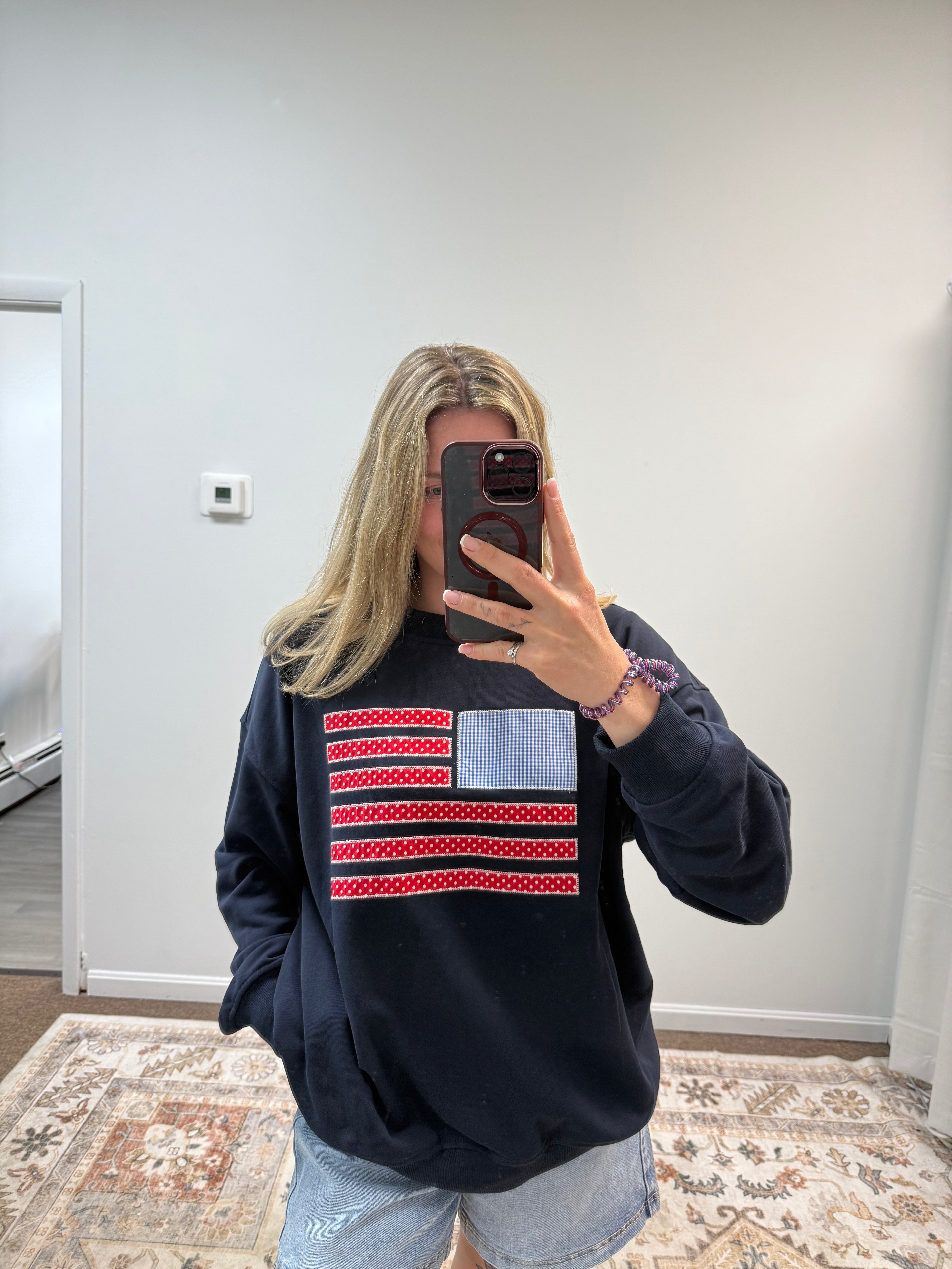 Liberty Flag Patch OVERSIZED SWEATSHIRT