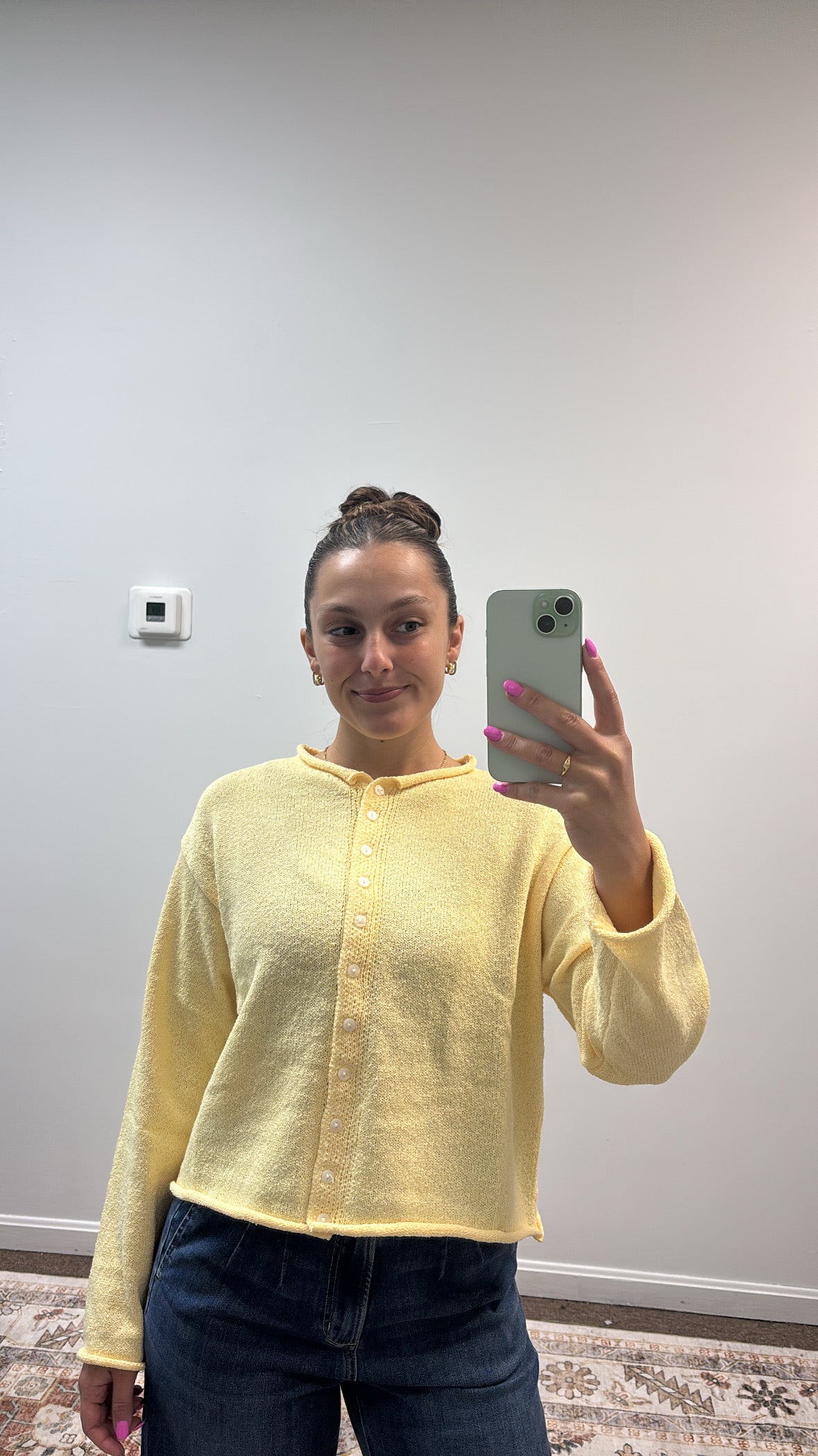 Butter LONG SLEEVE BUTTON FRONT CARDIGAN 