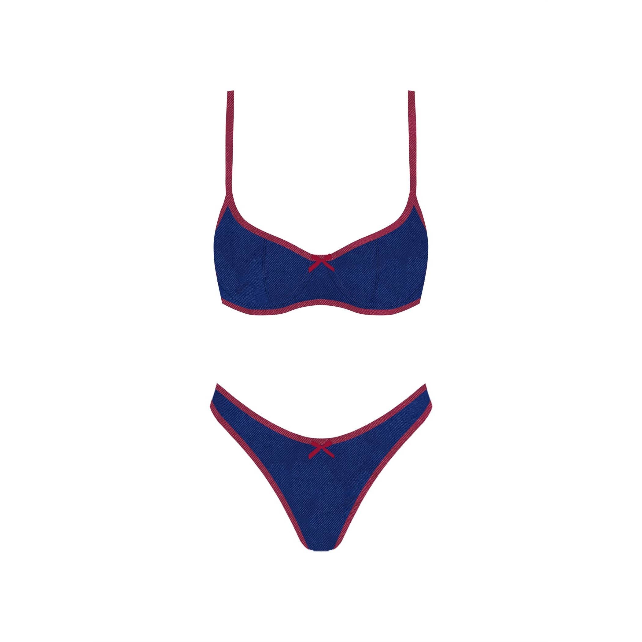 Seaside Picnic Bikini Top