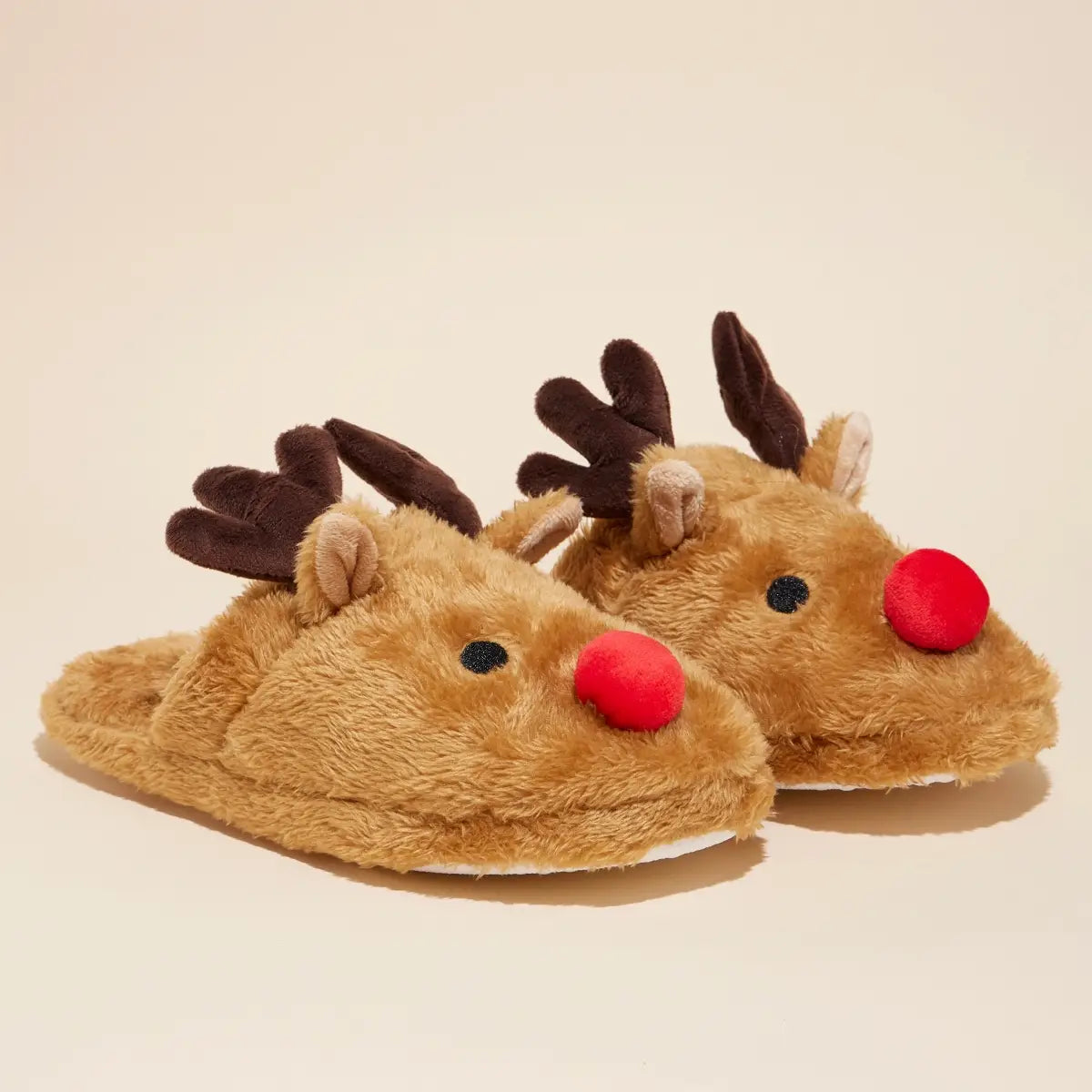 Rudolph Christmas Fuzzy Slippers